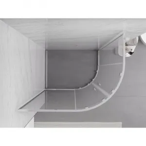 MEXEN/S - Exo štvrťkruhový asymetrický posuvný sprchovací kút 100 x 80, transparent, chróm 8132-100-080-01-00