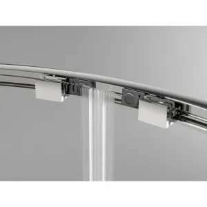 MEXEN/S - Exo štvrťkruhový posuvný sprchovací kút 80 x 80, transparent, chróm 8132-080-080-01-00