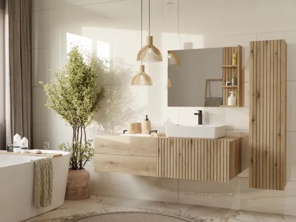 TP Living Závesná kúpeľňová skrinka Ryfo 31 cm dub evoke
