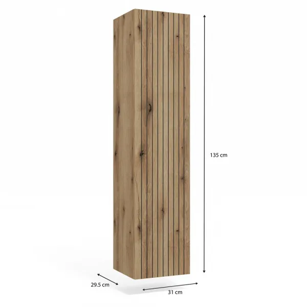 TP Living Závesná kúpeľňová skrinka Ryfo 31 cm dub evoke