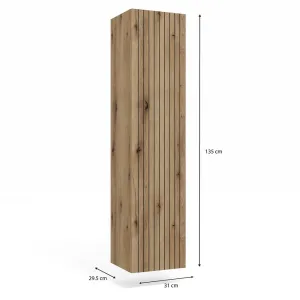 TP Living Závesná kúpeľňová skrinka Ryfo 31 cm dub evoke
