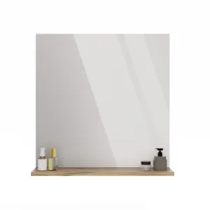 TP Living Kúpeľňové zrkadlo s poličkou Voke 60 cm dub evoke