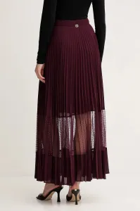 Sukňa Twinset fialová farba, maxi, áčkový strih, 252TP2642