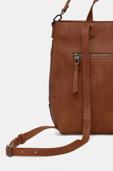 Ruksak Desigual EMBRO PATCH PRETORIA dámsky, hnedá farba, malý, jednofarebný, 25WAKP23