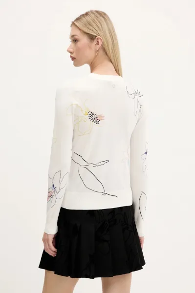 Sveter Desigual ARTY béžová farba, ľahký, 25WWJF33