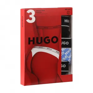 3PACK dámske tangá HUGO viacferbná (50545703 461) M