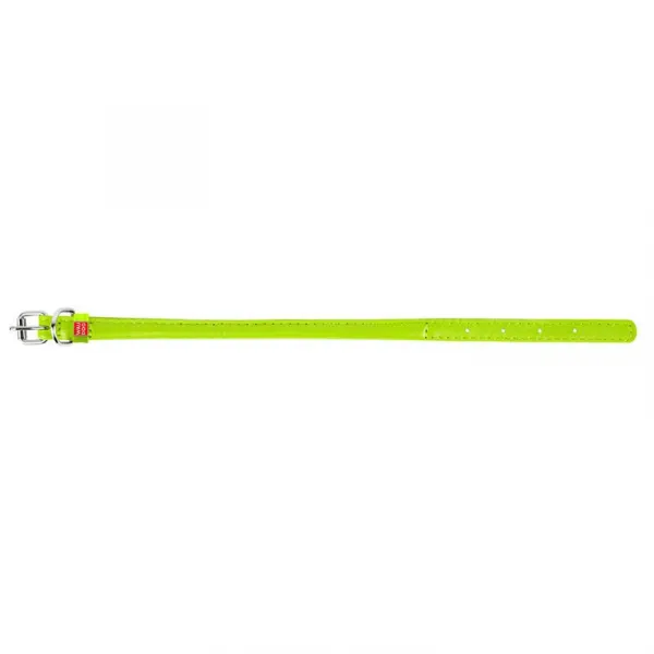 Wou Dog obojok kožený okrúhly zelený 6 mm/33 cm