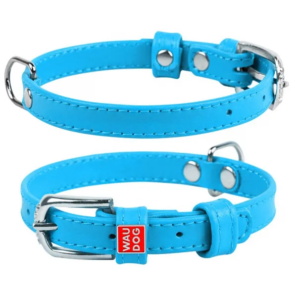 Wou Dog obojok Glamour modrý 12 mm/29 cm