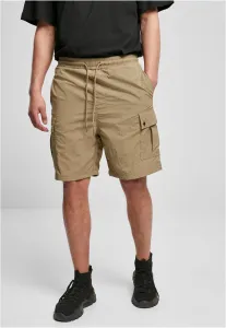 Nylon khaki cargo shorts