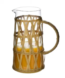 Mondex Skleněný džbánek s opletením BOHO 1,1 L transparentní