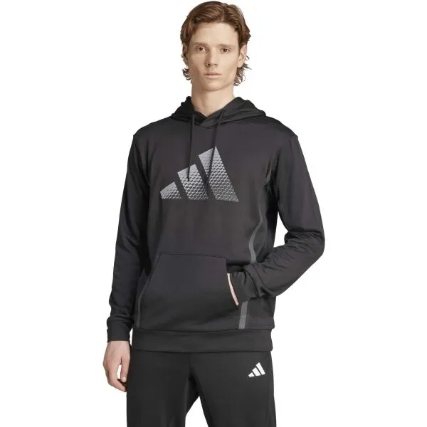 adidas GAME & GO BIG LOGO TRAINING Pánska mikina, čierna, veľkosť