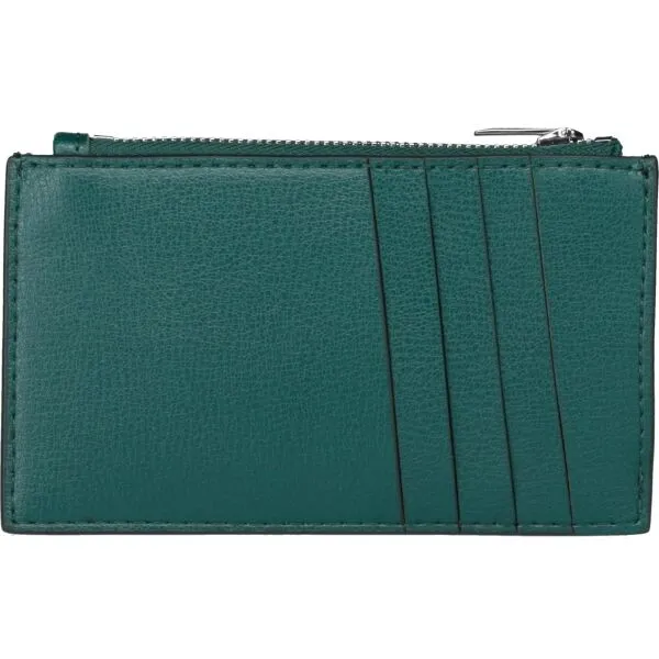 Calvin Klein FOIL LOGO TOP ZIP CARDCASE Dámska peňaženka, tmavo zelená, veľkosť