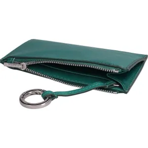 Calvin Klein FOIL LOGO TOP ZIP CARDCASE Dámska peňaženka, tmavo zelená, veľkosť