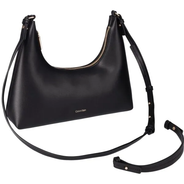 Calvin Klein FOIL LOGO SHOULDER BAG Dámska taška, černá, veľkosť