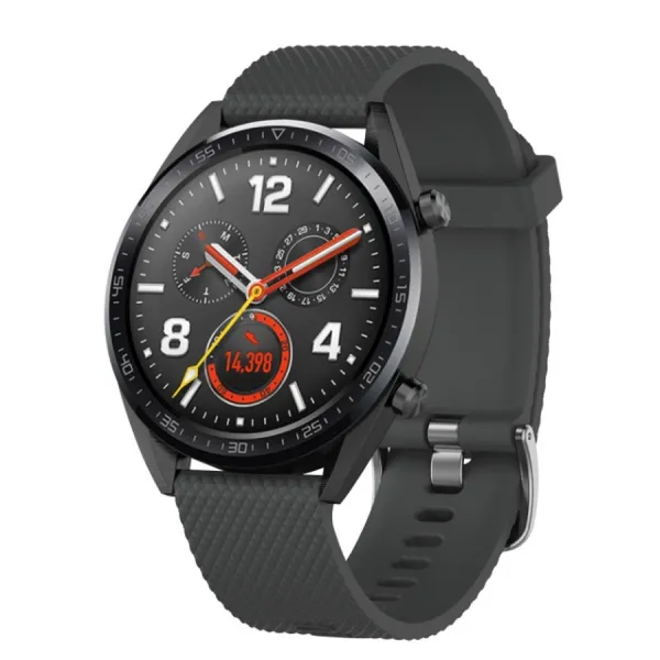 BStrap Silicone Bredon remienok na Huawei Watch GT/GT2 46mm, dark gray (SHU001C06)