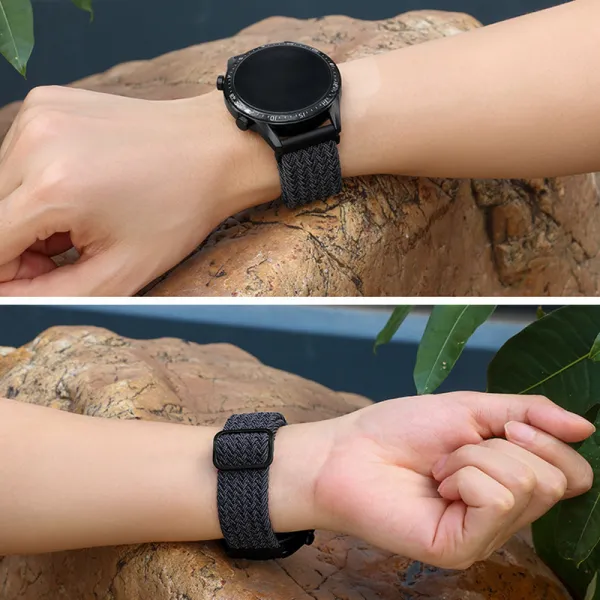BStrap Braid Nylon remienok na Garmin Vivoactive 5, black
