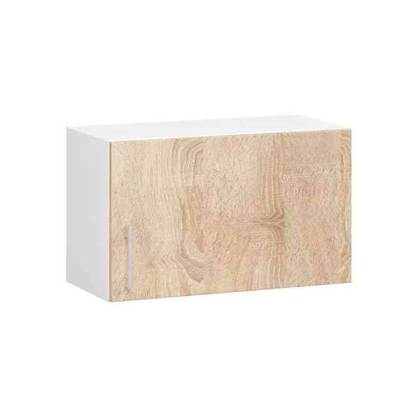Ak furniture Kuchyňská linka Lima 240 cm prosklená bílá/dub sonoma