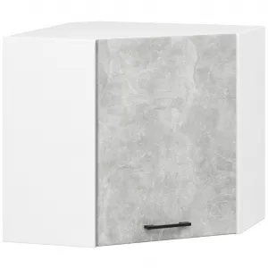 Ak furniture Kuchyňská rohová linka Olivie 3 m prosklená beton/dub sonoma