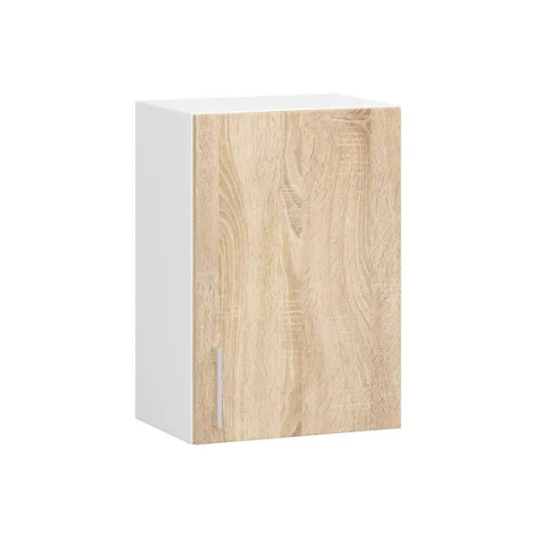 Ak furniture Kuchyňská linka Olivie 2,4 m prosklená bílá/dub sonoma