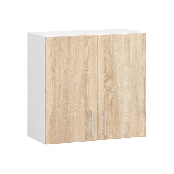 Ak furniture Kuchyňská linka Olivie 2,4 m prosklená bílá/dub sonoma