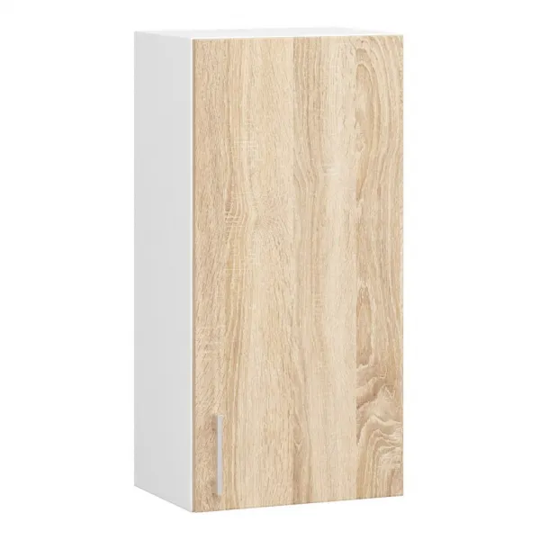 Ak furniture Kuchyňská linka Lima 240 cm prosklená bílá/dub sonoma