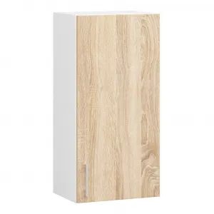 Ak furniture Kuchyňská linka Lima 240 cm prosklená bílá/dub sonoma