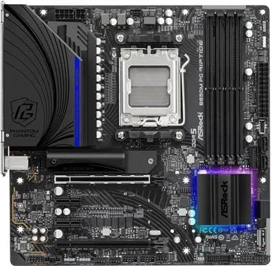 ASRock MB Sc AM5 B650M PG Riptide, AMD B650, 4xDDR5, 1xDP, 1xHDMI, mATX