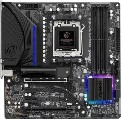 ASRock MB Sc AM5 B650M PG Riptide, AMD B650, 4xDDR5, 1xDP, 1xHDMI, mATX