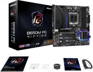 ASRock MB Sc AM5 B650M PG Riptide, AMD B650, 4xDDR5, 1xDP, 1xHDMI, mATX
