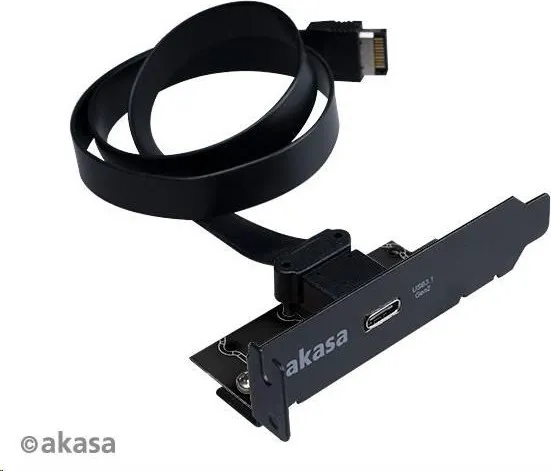Adaptér AKASA MB interný, USB 3.1, držiak PCI s konektorom typu C, nízky profil 8 cm, 50 cm