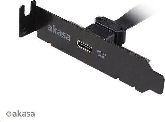 Adaptér AKASA MB interný, USB 3.1, držiak PCI s konektorom typu C, nízky profil 8 cm, 50 cm