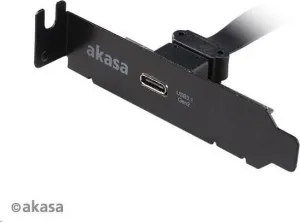 Adaptér AKASA MB interný, USB 3.1, držiak PCI s konektorom typu C, nízky profil 8 cm, 50 cm