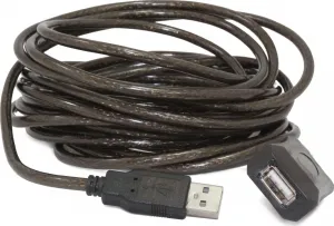 GEMBIRD USB 2.0 aktívny predlžovací kábel, 10 m, čierny