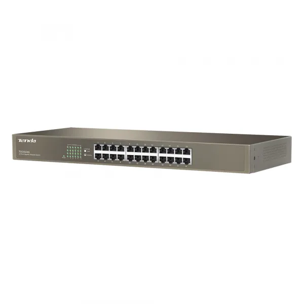 Tenda TEG1024G 24-portový gigabitový ethernetový prepínač, 10/100/1000 Mb/s, montáž do stojana