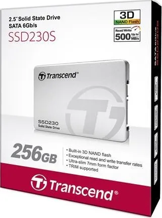 TRANSCEND SSD 230S 256GB, SATA III 6Gb/s, 3D TLC, hliníkové puzdro