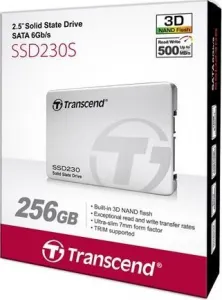 TRANSCEND SSD 230S 256GB, SATA III 6Gb/s, 3D TLC, hliníkové puzdro
