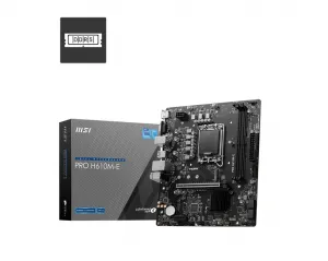 MSI MB Sc LGA1700 PRO H610M-E, Intel H610, 2xDDR5, 1xHDMI, 1xVGA, mATX