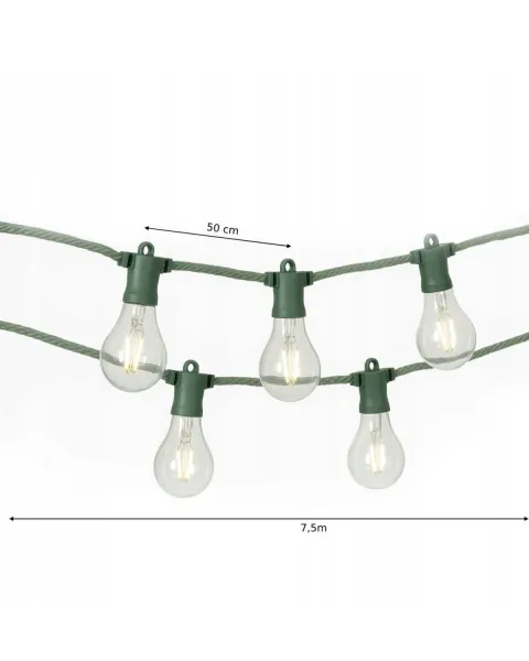 ProGarden Svetelná LED reťaz Serava teplá biela