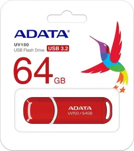 A-Data ADATA Flash Disk 64GB UV150, USB 3.1 disk Dash Drive (R:90/W:20 MB/s) červený