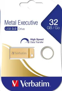 VERBATIM Flash disk 32 GB Metal Executive, USB 3.0, zlatá
