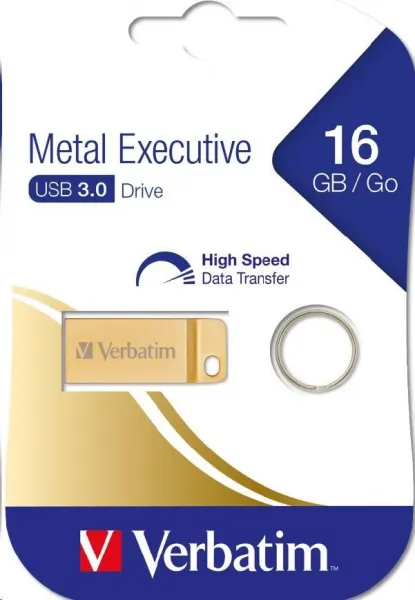 VERBATIM Flash disk 16 GB Metal Executive, USB 3.0, zlatá, kovová