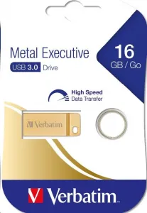 VERBATIM Flash disk 16 GB Metal Executive, USB 3.0, zlatá, kovová