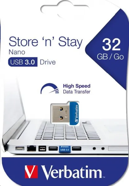 VERBATIM Flash disk 32 GB Store 'n' Stay Nano, USB 3.
