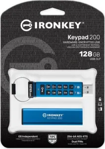 Kingston Flash Disk IronKey 128GB Keypad 200 encrypted USB flash drive