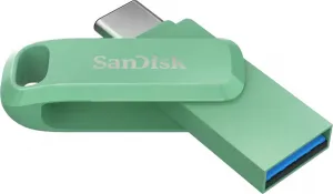 SanDisk Flash Disk 64GB Ultra Dual Drive Go, USB-C 3.2, Zelená
