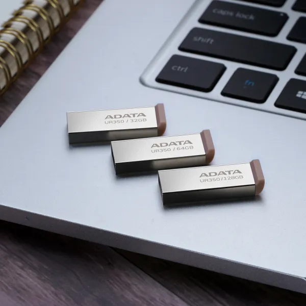 A-Data ADATA Flash Disk 64GB UR350, USB 3.2 Dash Drive, kov černá