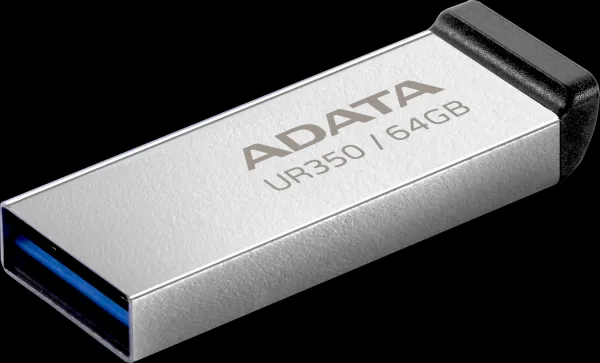A-Data ADATA Flash Disk 64GB UR350, USB 3.2 Dash Drive, kov černá