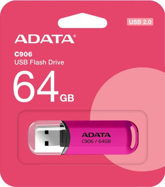 A-Data ADATA Flash Disk 64GB C906, USB 2.0, růžová