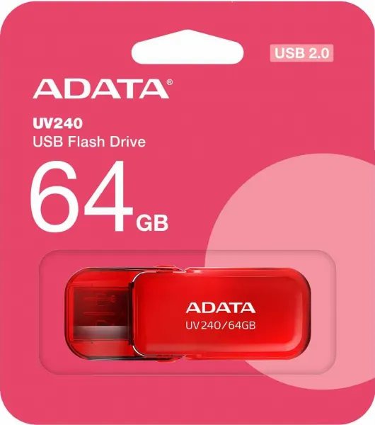 A-Data ADATA Flash Disk 64GB UV240, USB 2.0, červená
