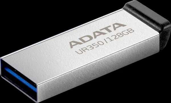 A-Data ADATA Flash Disk 128GB UR350, USB 3.2 Dash Drive, kov černá